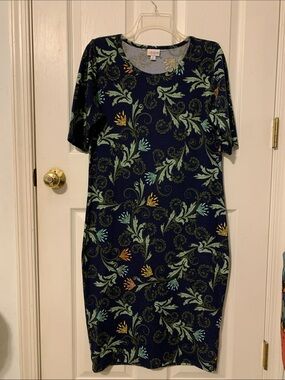 LuLaRoe LLR Navy Floral Julia Midi Dress